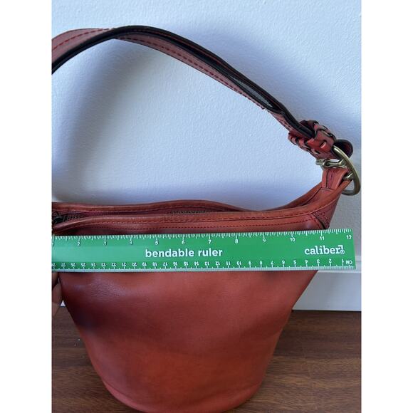 Y2K COACH Legacy Leather Bleecker Bucket Shoulder Bag Red Burnished 11422 Read! - Picture 10 of 16